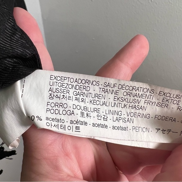 Zara Basic Collection Lace Trim Crop Blazer Black S - Picture 13 of 13